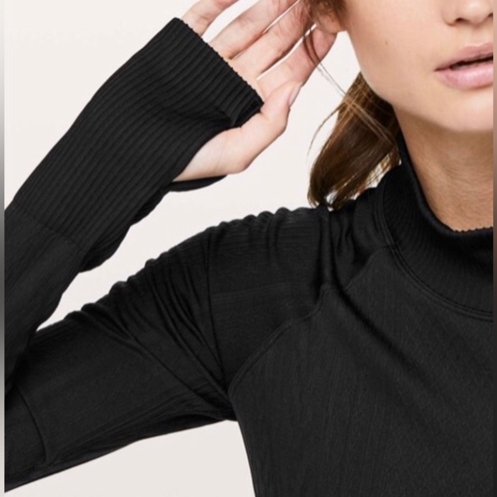 Lululemon Rest Less Mock Neck Black - Picture 6 of 14